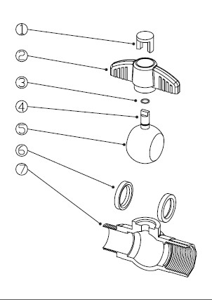 Single Union Ball Valve X9201-T white